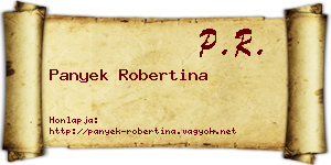 Panyek Robertina névjegykártya
